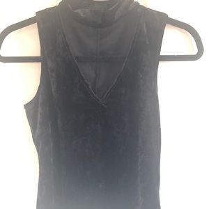 Black velvet top